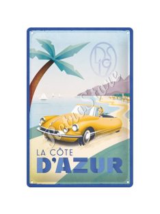 Retró Fém Tábla - Citroën, Citroen DS19 Dombornyomott