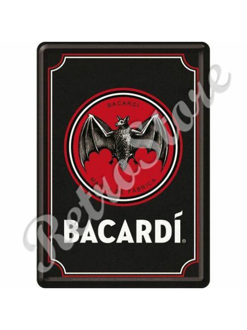 Retró Fém Képeslap - Bacardi