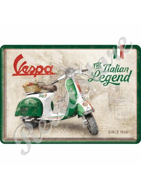 Retró Fém Képeslap - Vespa