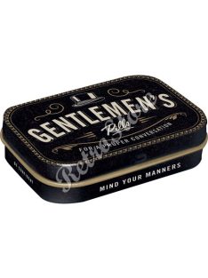   Retró Cukorkás Fémdoboz - Gentlemen's Pirulák Dombornyomott