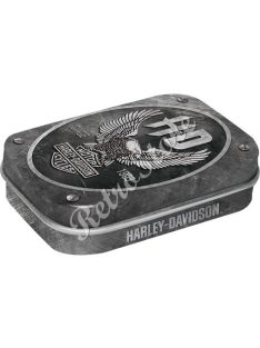 Retró Cukorkás Fémdoboz - Harley-Davidson Dombornyomott