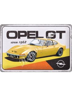 Retró Fém Tábla - Opel GT Dombornyomott
