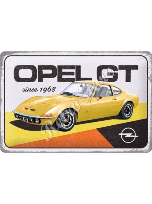 Retró Fém Tábla - Opel GT Dombornyomott