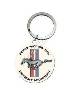 Retró Fém Kulcstartó - Ford Mustang
