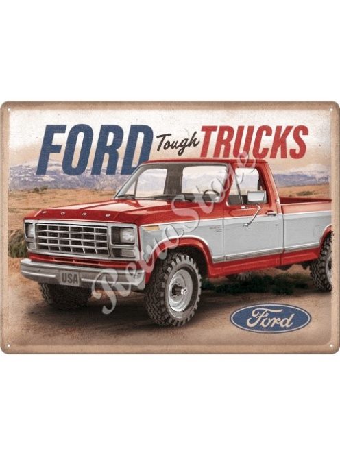 Retró Fém Tábla - Ford Trucks Limitált Dombornyomott