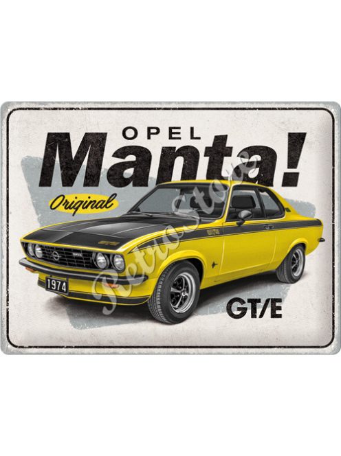 Retró Fém Tábla - Opel Manta Dombornyomott