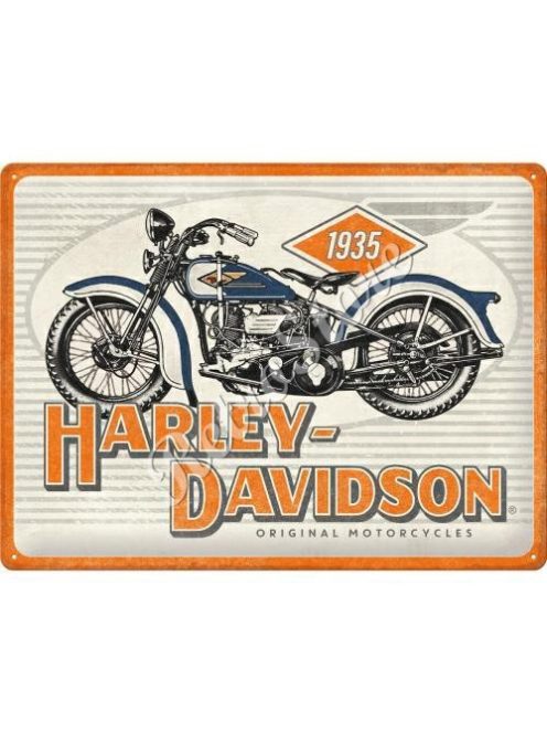 Retró Fém Tábla - Harley-Davidson Motor Dombornyomott