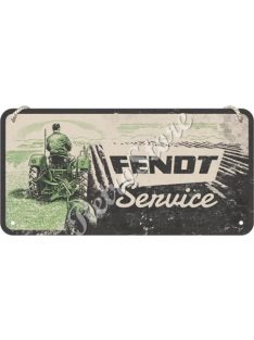   Retró Fém Tábla - Fendt Traktor Service, Szerviz Dombornyomott
