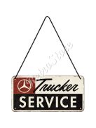 Retró Fém Tábla - Mercedes-Benz Service, Szerviz Dombornyomott