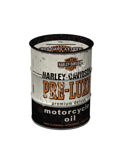 Retró Fém Persely - Olajos hordó - Harley-Davidson