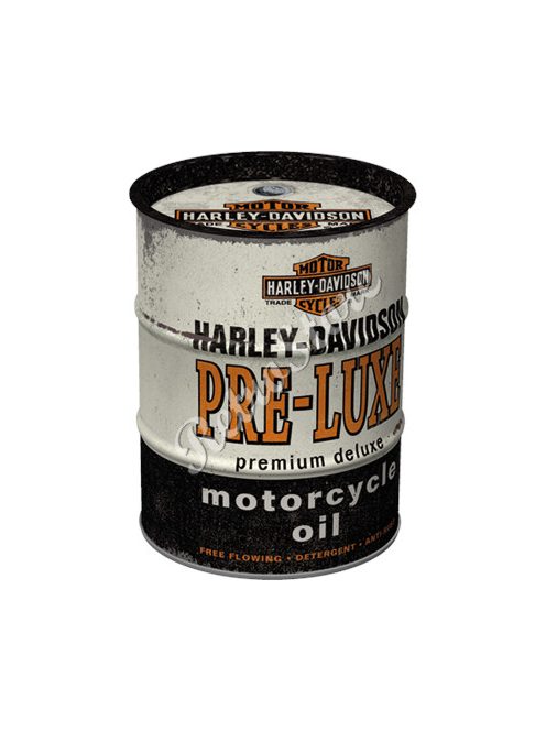 Retró Fém Persely - Olajos hordó - Harley-Davidson