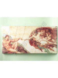   Falikép feszített keret nélküli 15x30 cm - Michelangelo - Ádám teremtése